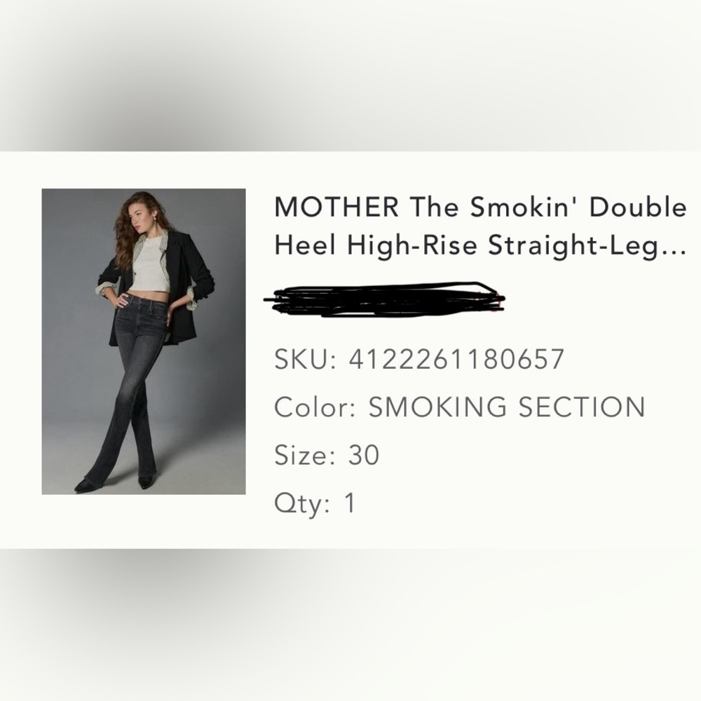 MOTHER Smoking High-Rise Straight Jeans - Picture 3 of 7